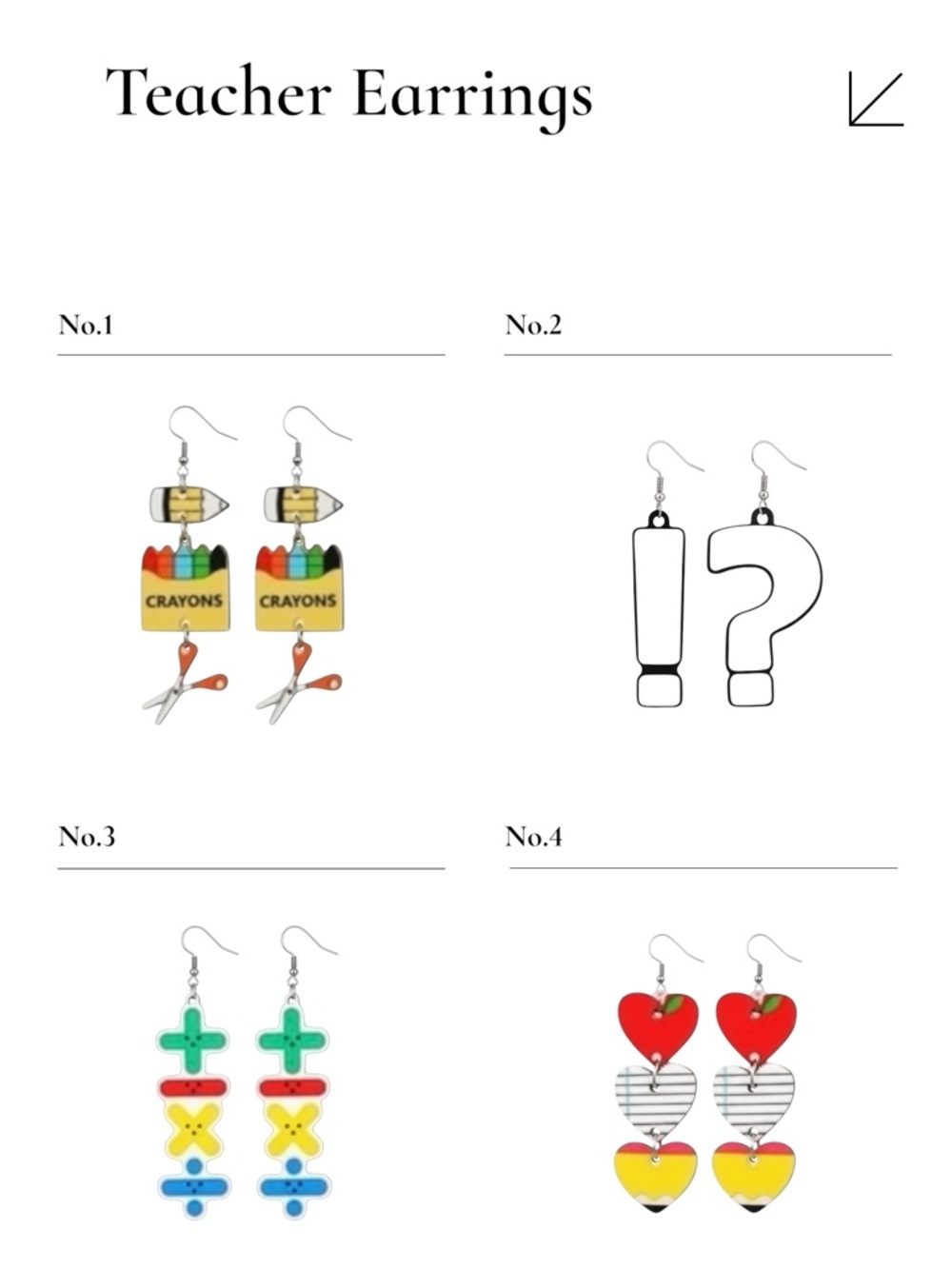 Teacher Dangle Earrings